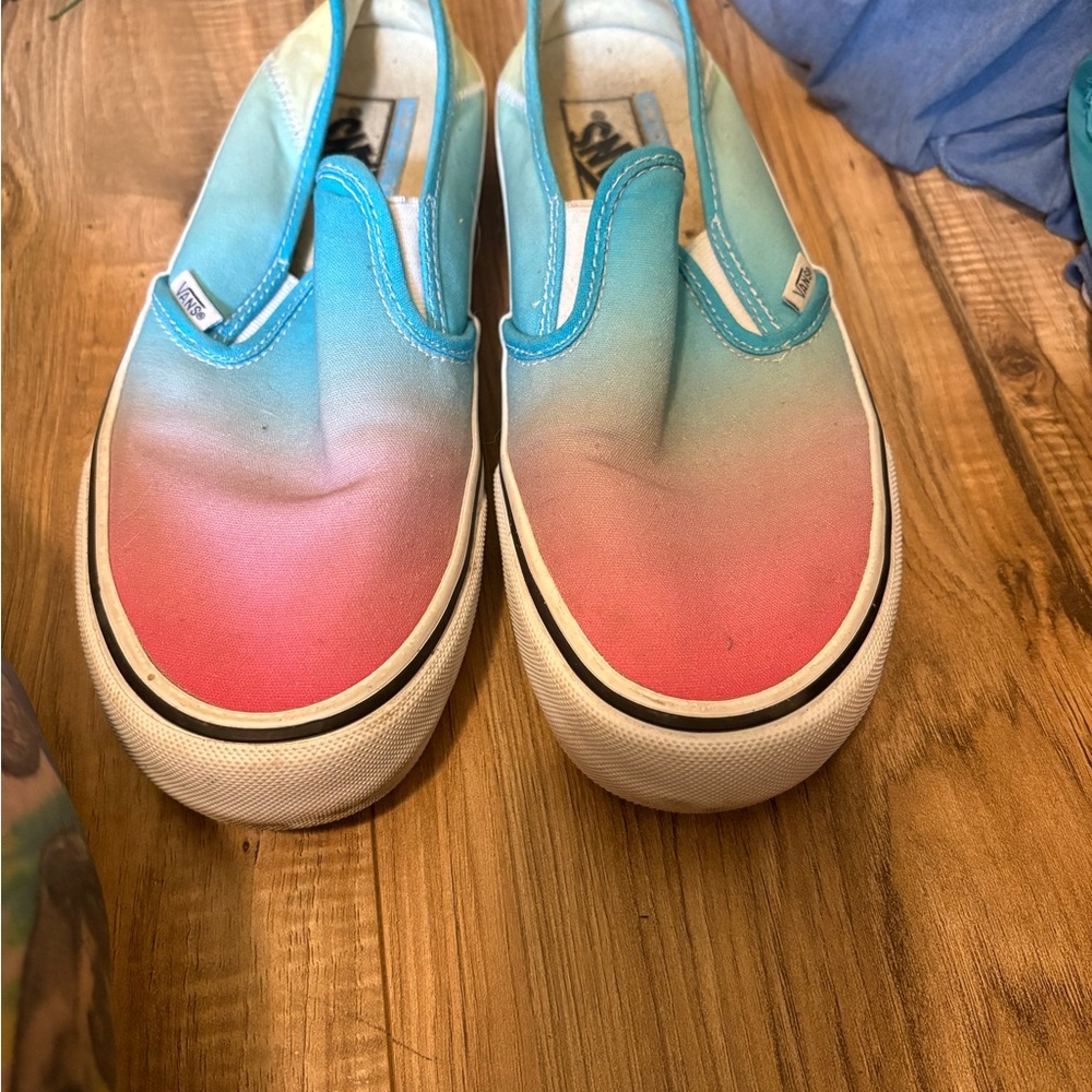 Vans Slip-On Sneakers - Blue and Pink Gradient